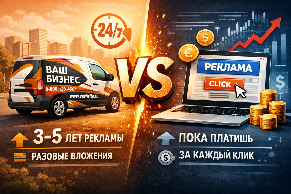 Брендирование авто или контекстная реклама: что выгоднее для бизнеса
