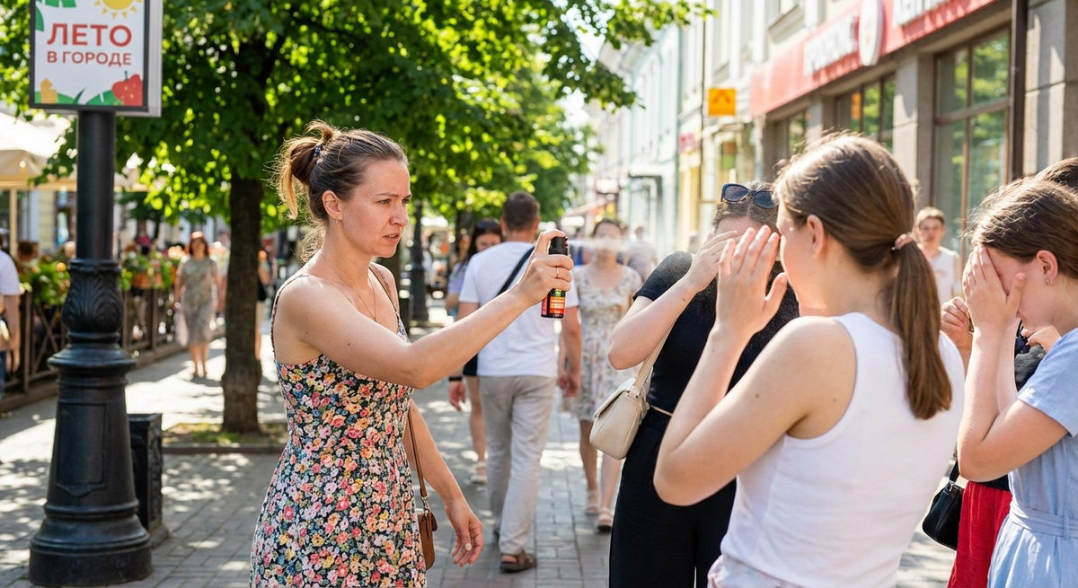 Женщину, управляющую турбазой, которая применила газовый баллончик против отдыхающих, не удаётся привлечь к ответственности уже около двух лет. Фото: нейросеть