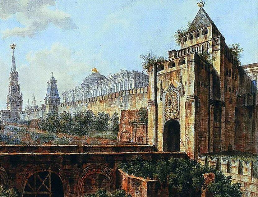 Кремль на картине художника 18 века Ф.А. Алексеева. 