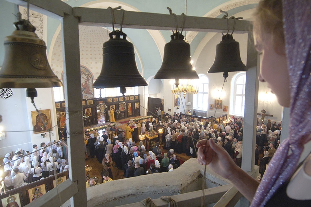    Литургии в домовом храме при Московском государственном университете им. М. В. Ломоносова в день памяти святой мученицы Татианы. День памяти святой Татьяны Римской совпал с датой основания Московского университета. / Фото: Сергей Пятаков/ РИА Новости