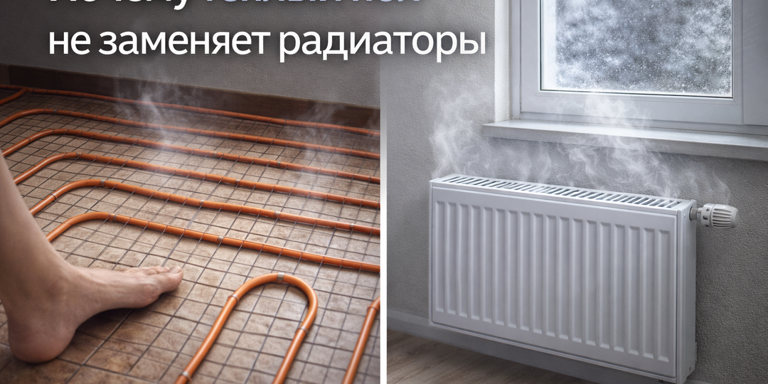 Почему тёплый пол не может заменить радиаторы