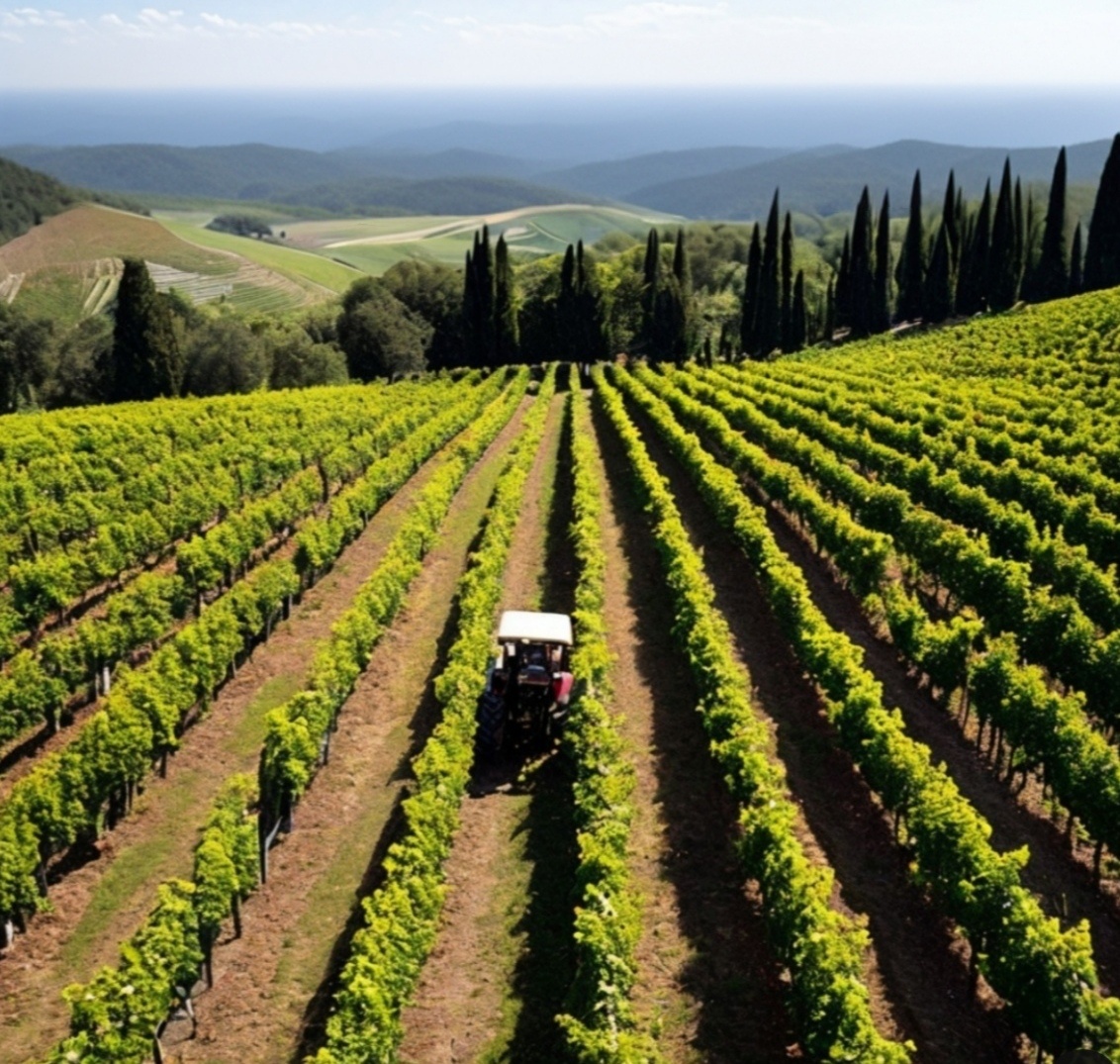 Вид со двора фермы Арушана (генерация"Шедеврум")