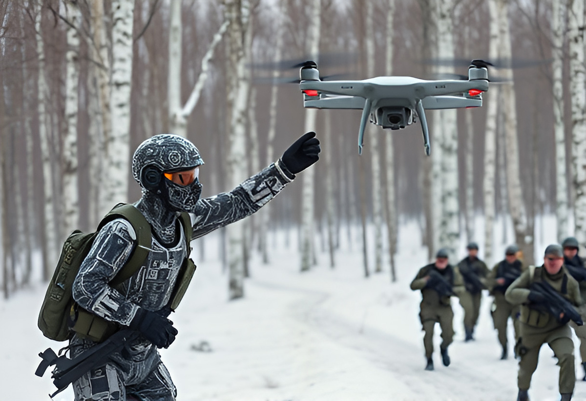 Атака БПЛА на Адыгею могла вестись с подконтрольных ВСУ территорий.  Фото: Изображение сгенерировано нейросетью Kandinsky 3.1