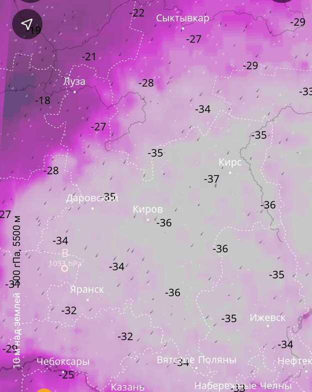    В Кировской области может похолодать до -37