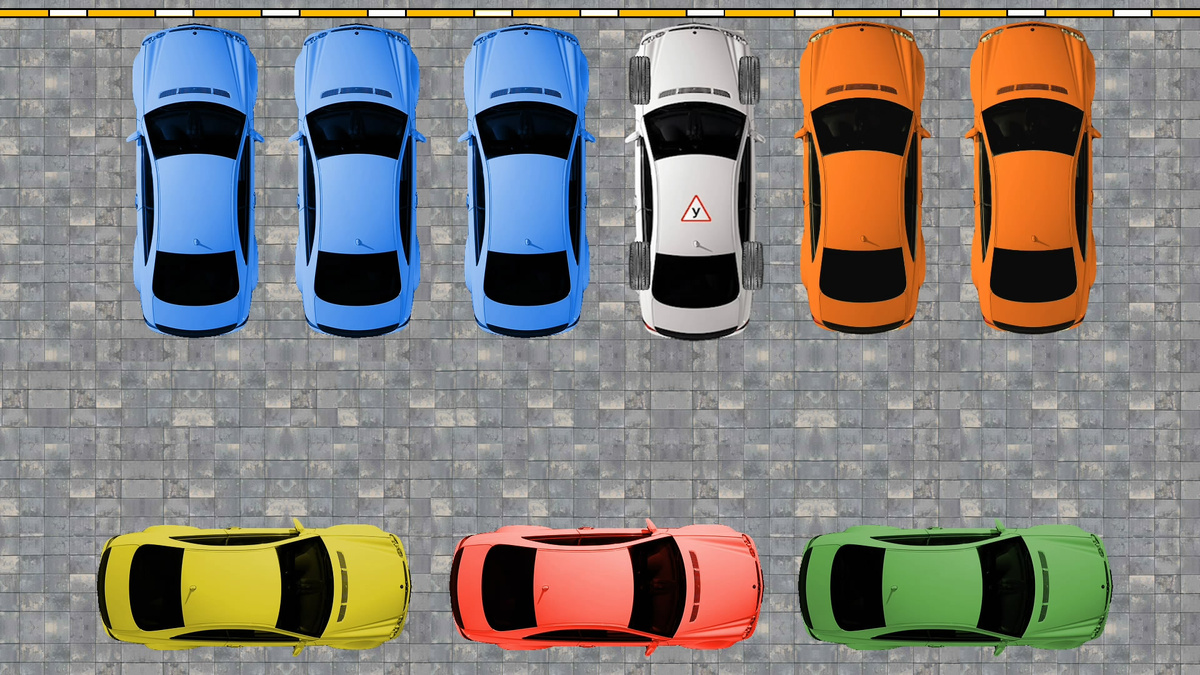  Слева и справа, сзади автомобили стоят очень плотно.