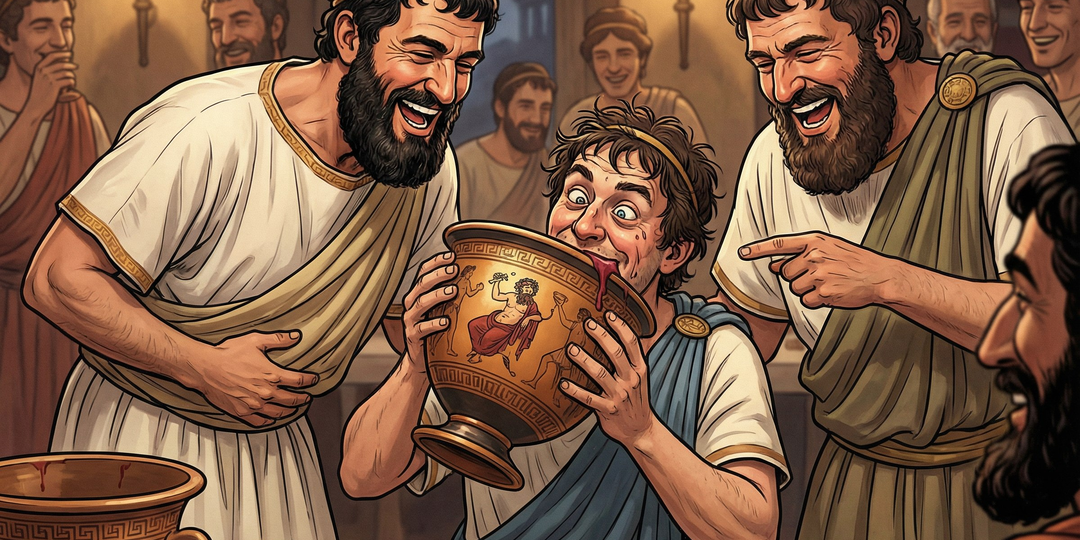 Почему древние греки смеялись над теми, кто пил чистое вино