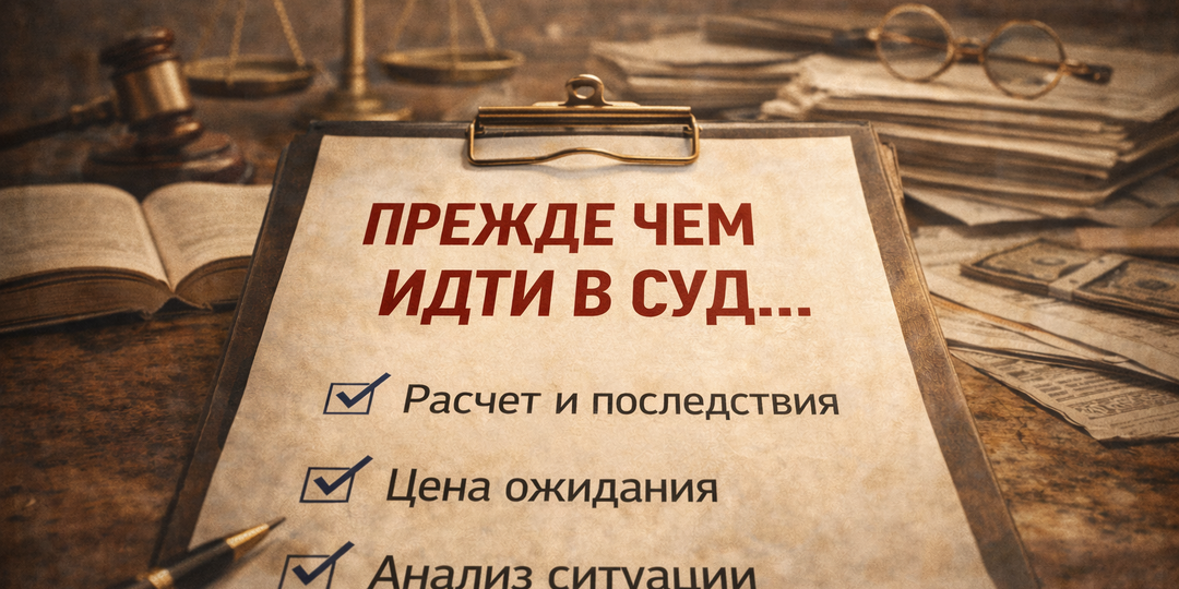 Прежде чем идти в суд: о чём важно подумать заранее