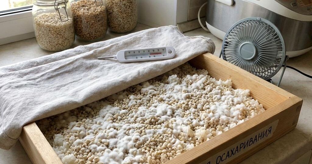 Домашнее выращивание кодзи для осахаривания зерновых