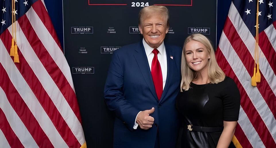    facebook.com/KarolineLeavitt (социальная сеть Facebook принадлежит компании Meta Platforms Inc., деятельность которой запрещена в РФ)