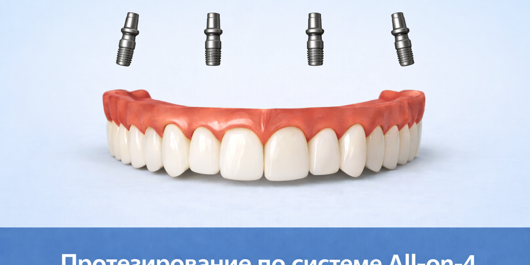 Почему All-on-4 — лучший вариант при полной потере зубов в 90% случаев ☝