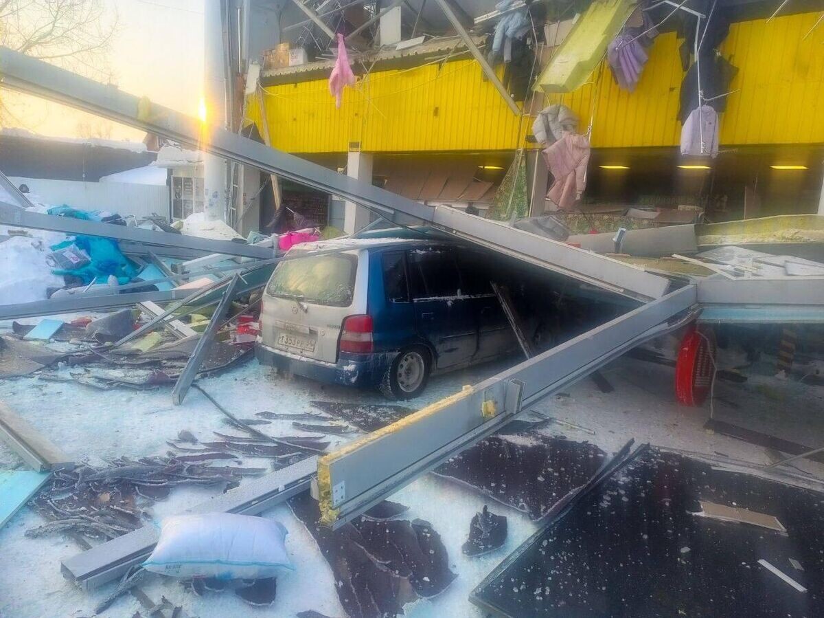    На месте обрушения части здания в Первомайском районе Новосибирска | © Фото : соцсети