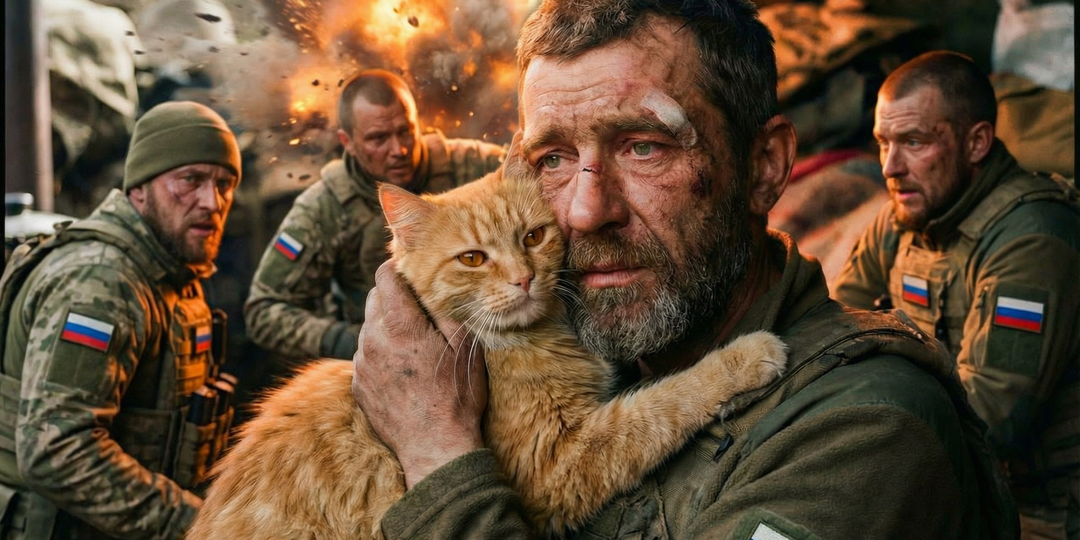 Боец за ленточкой спас котенка, и позже кот отблагодарил его неожиданным поступком