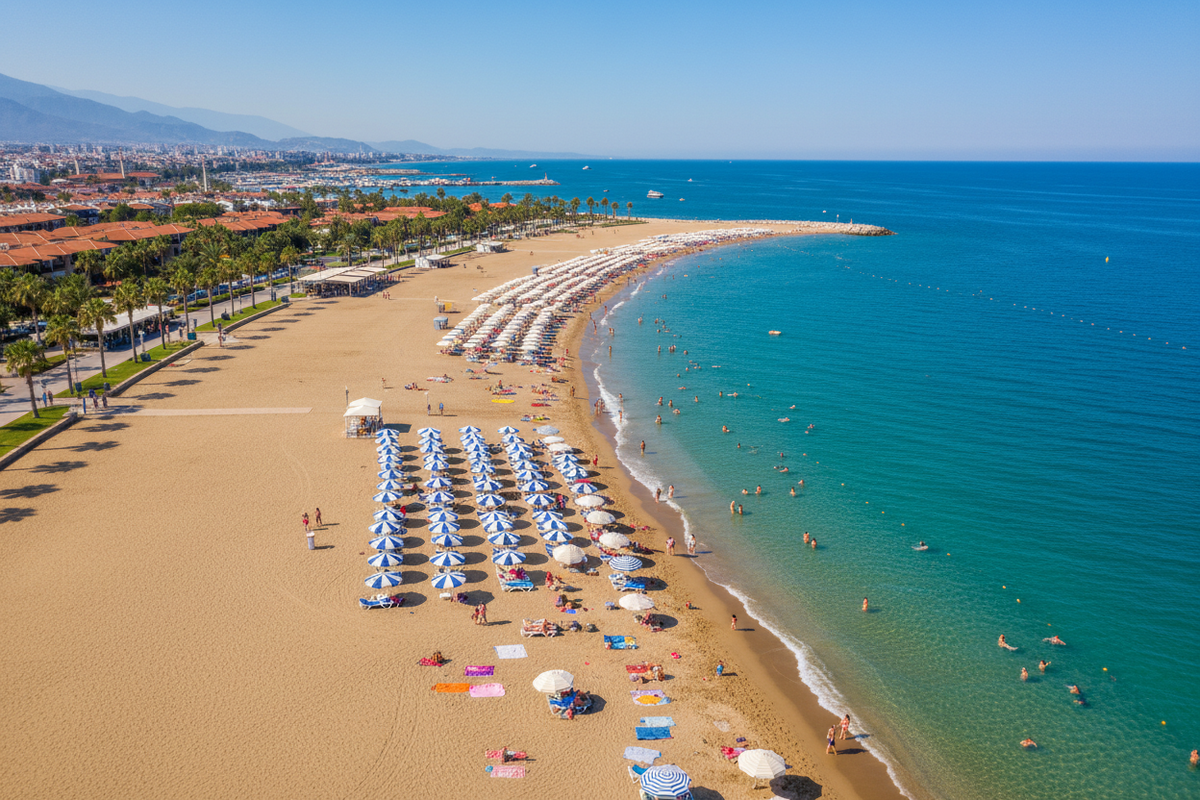 Анталья: пологий вход в море, развитая пляжная инфраструктура и комфорт для всей семьи
