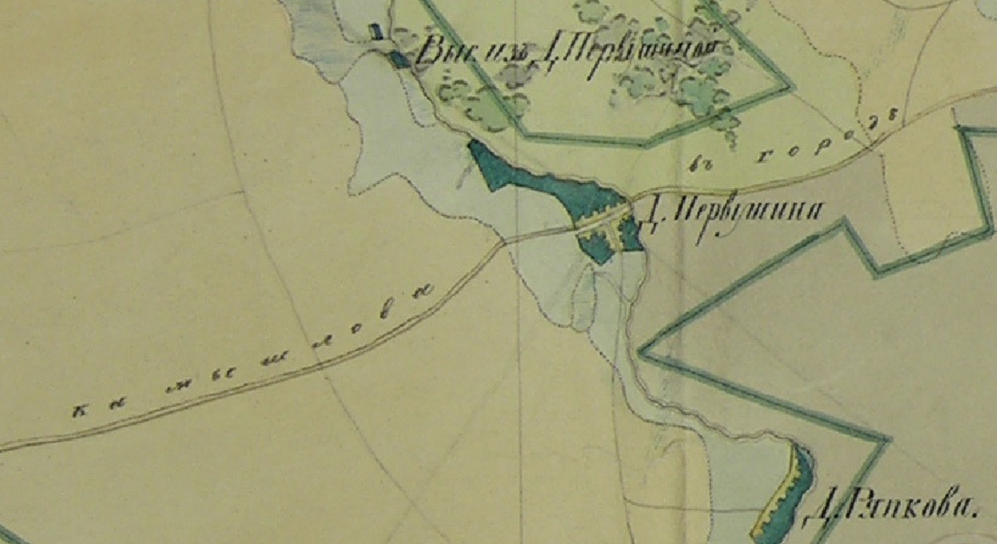 Фрагмент Плана Генерального Межевания Екатерины II.