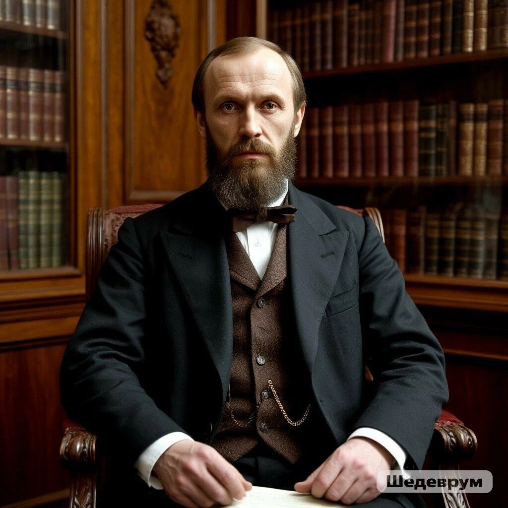 Не очень похож Федор Михайлович, но ИИ виднее )