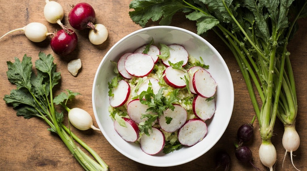 Салат из дайкона и редиса