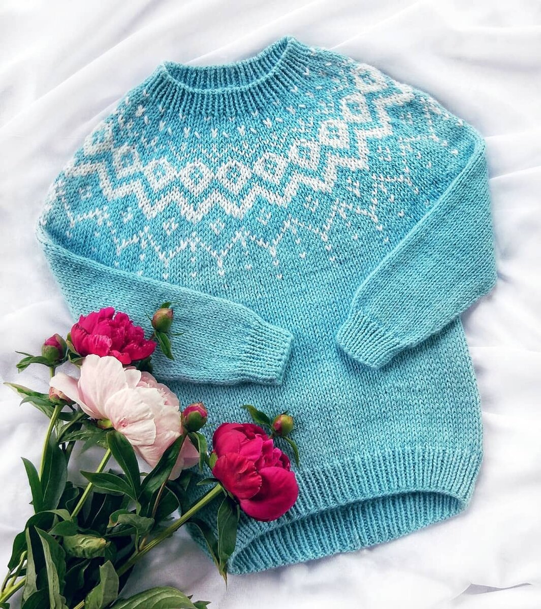 Свитер в технике лопапейса моей ручной работы