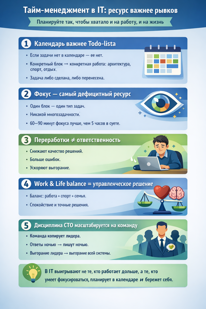 Памятка CTO по тайм-менеджменту .
