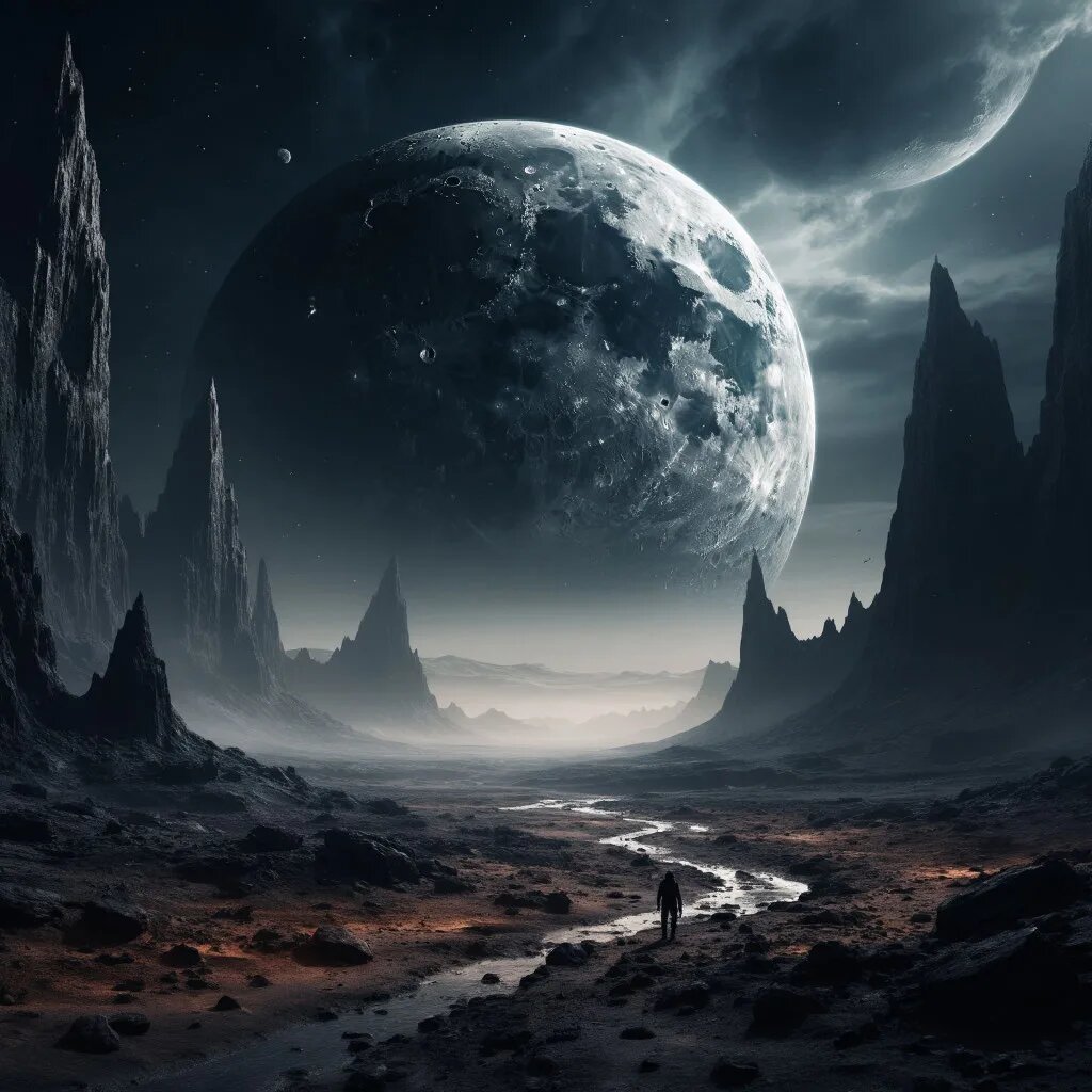 Планета. Иллюстрация сгенерирована нейросетью