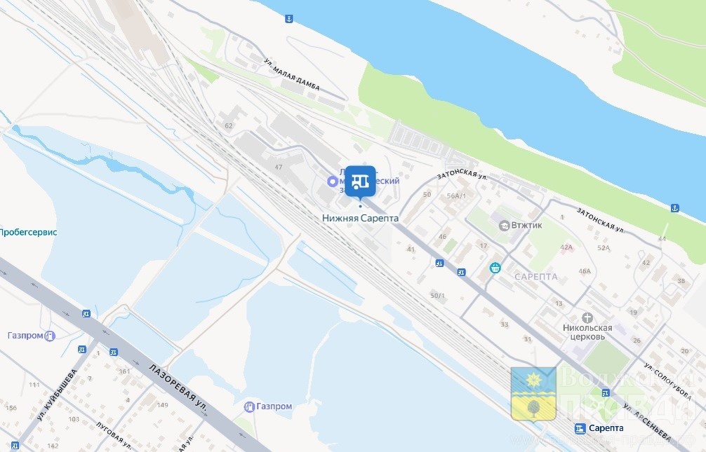 Нижняя Сарепта. Скриншот с карт yandex.ru📷    Вмёрзший в лёд и утонувший в затоне: в Волгоградской области за два дня погибли двое
