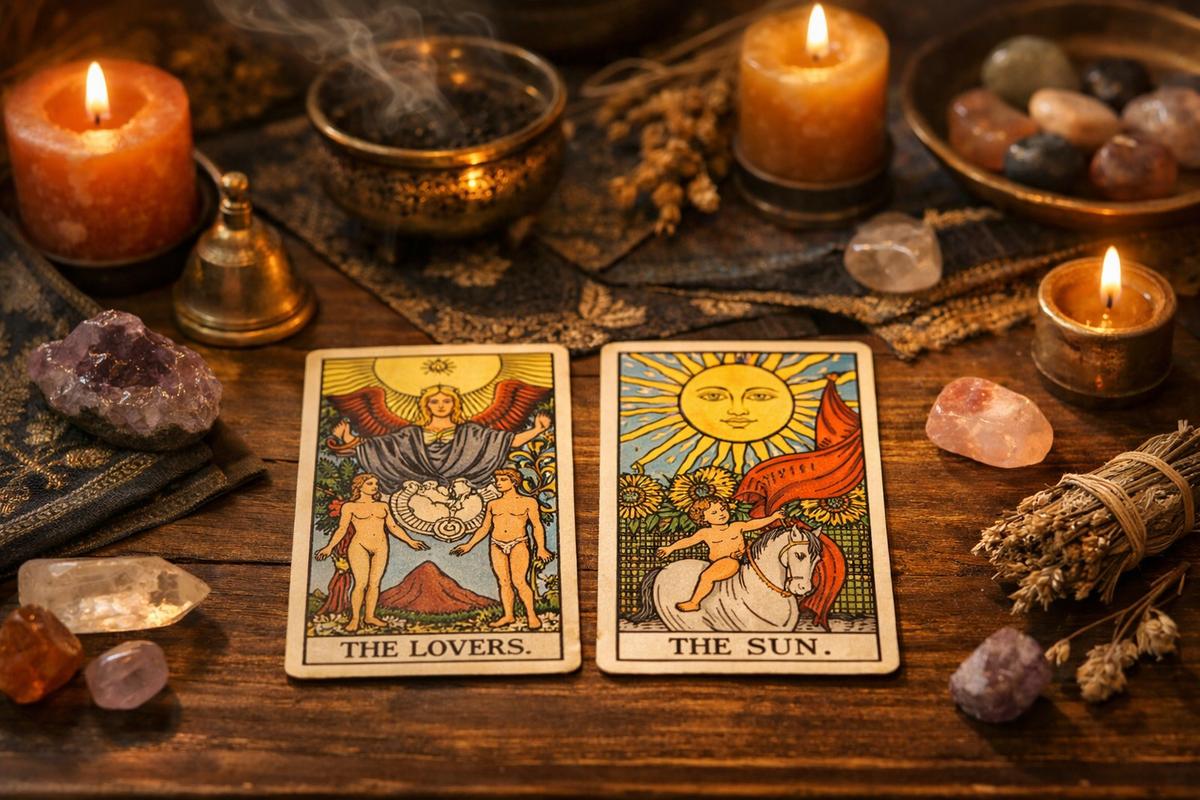 Влюбленные + Солнце: значение и сочетание