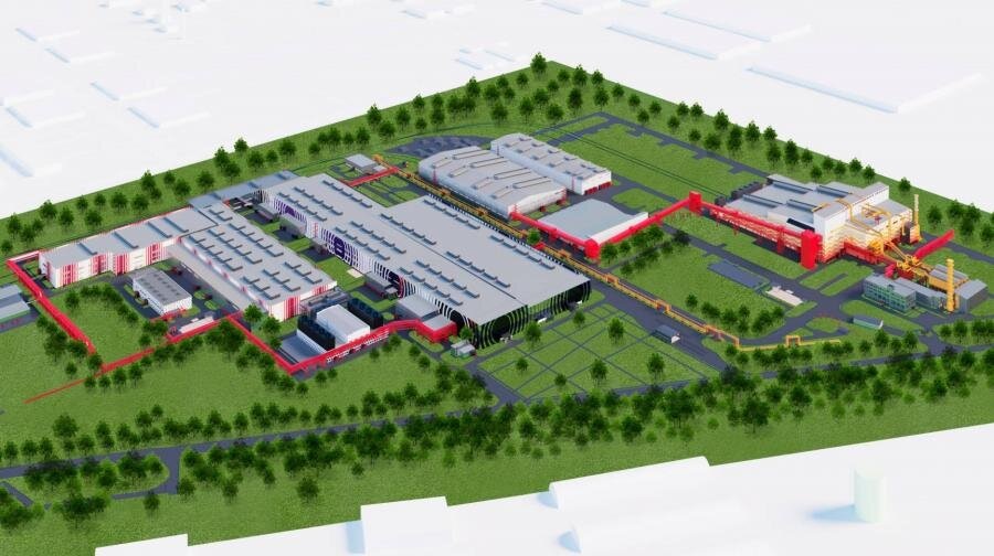    Проект строящегося завода «Русской нержавеющей компании» в Волжском   
Источник: mashnews.ru