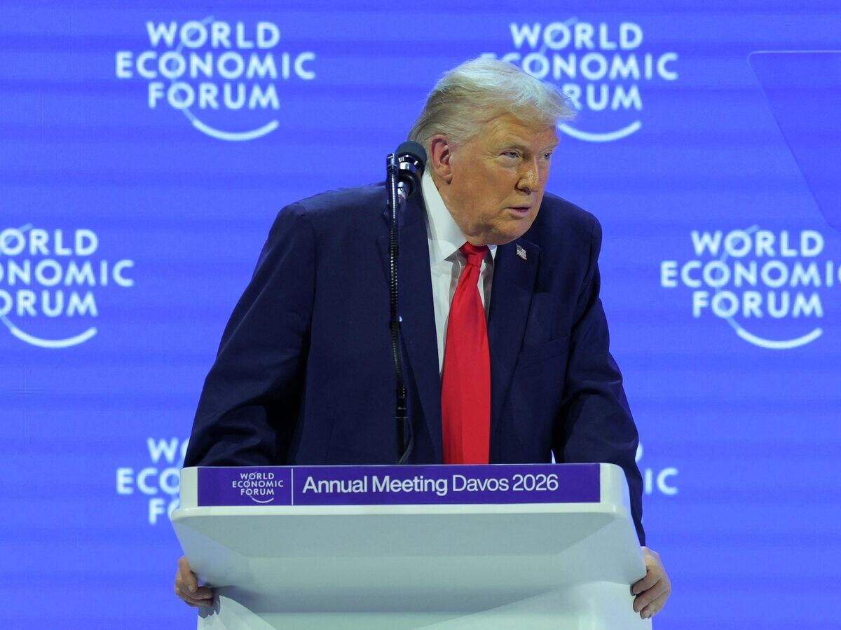    Президент США Дональд Трамп выступает на Всемирном экономическом форуме в Давосе, Швейцария | © REUTERS / Denis Balibouse