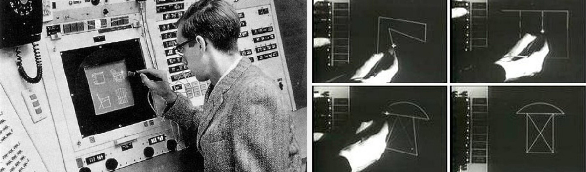 Sketchpad Айвена Сазерленда с применением светового пера, 1963 г.