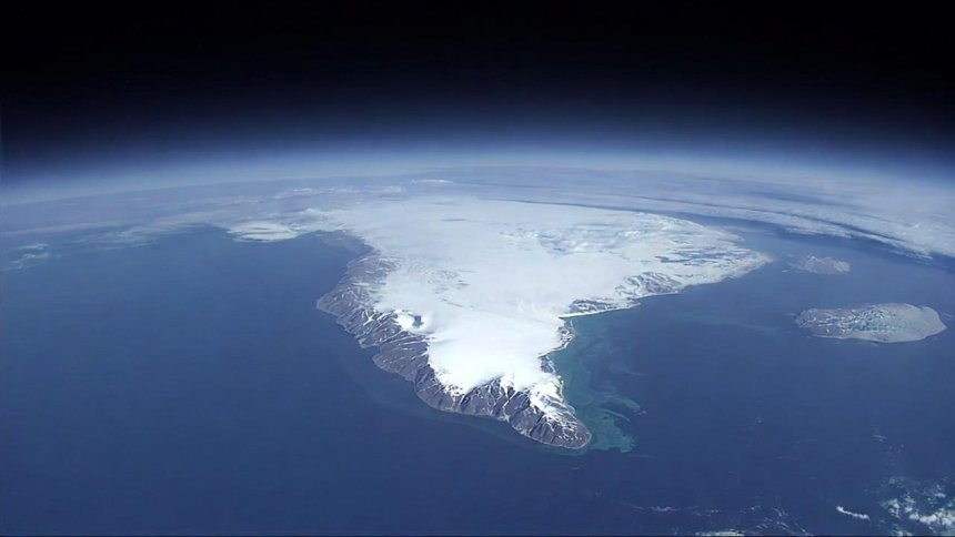 Снимок земли из космоса.