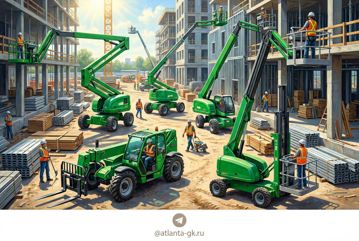    Обзор моделей коленчатых подъёмников, разрешённых для использования внутри помещений. Atlanta-gk