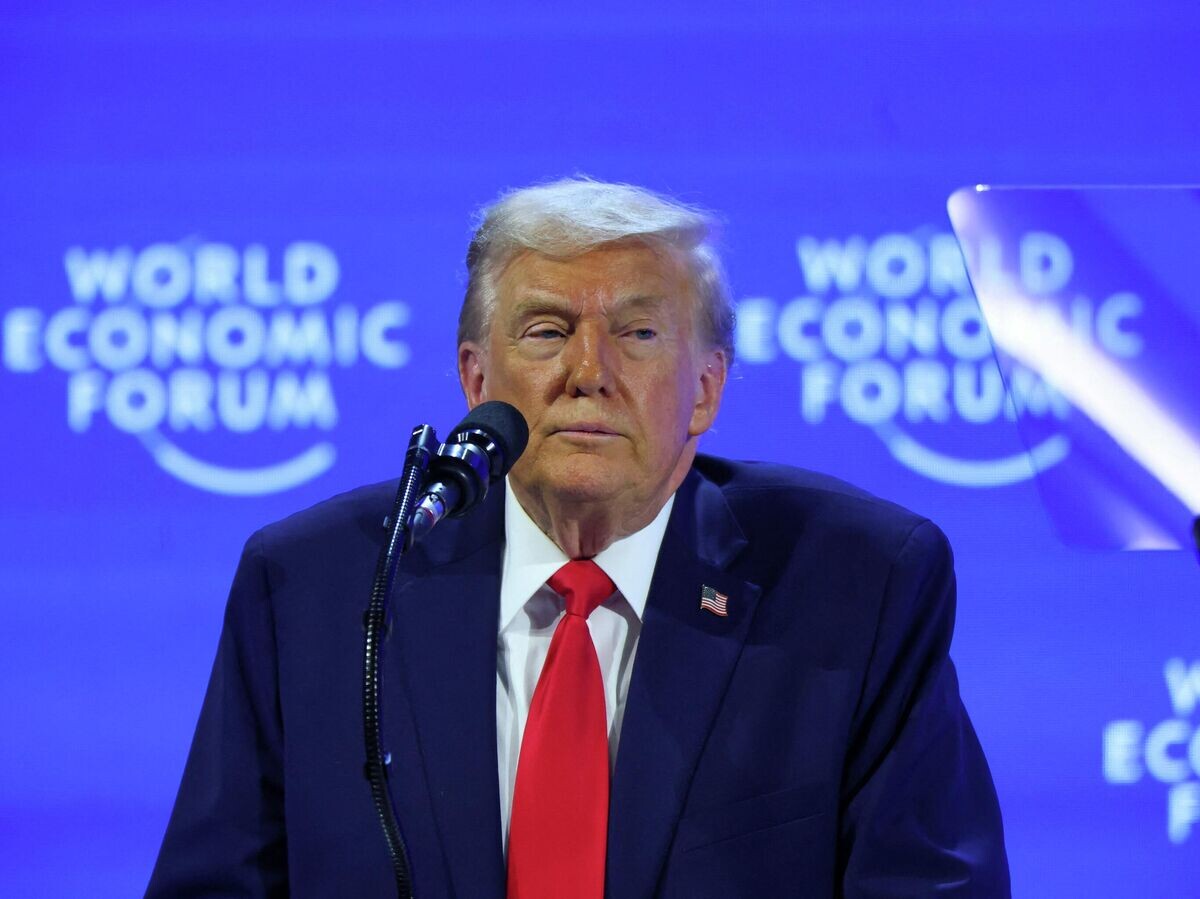    Президент США Дональд Трамп выступает на Всемирном экономическом форуме в Давосе | © REUTERS / Denis Balibouse
