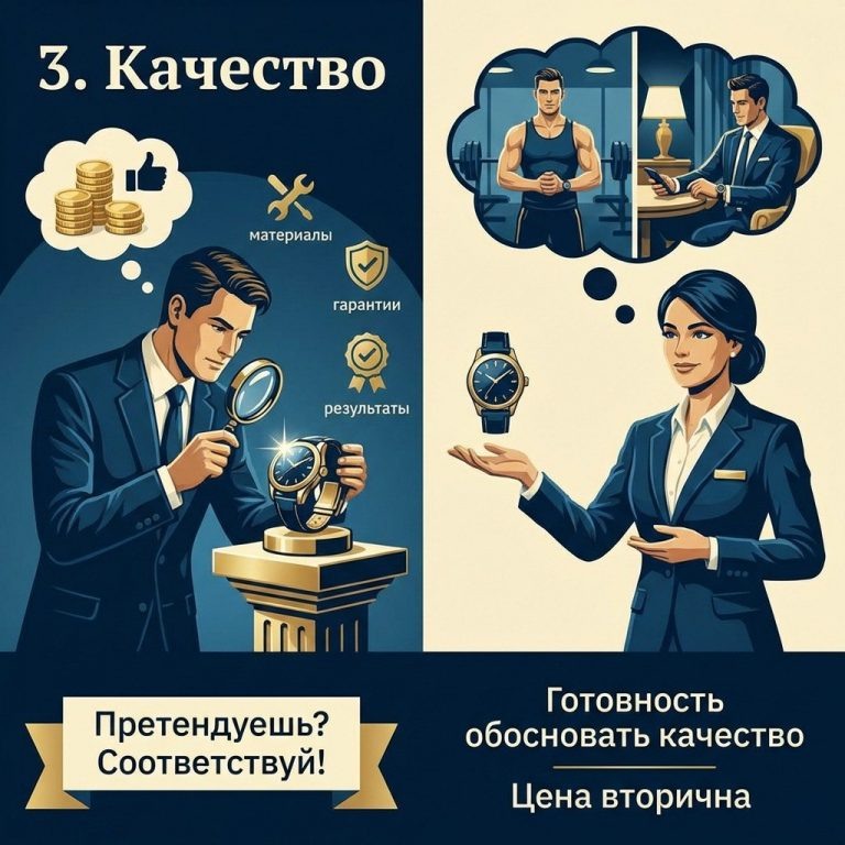    Как убедить клиентов заплатить за качество: 7 ключевых факторов, которые не оставят равнодушными Сергей