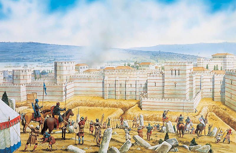 Воины у стен Константинополя. Изображение из открытых источников.