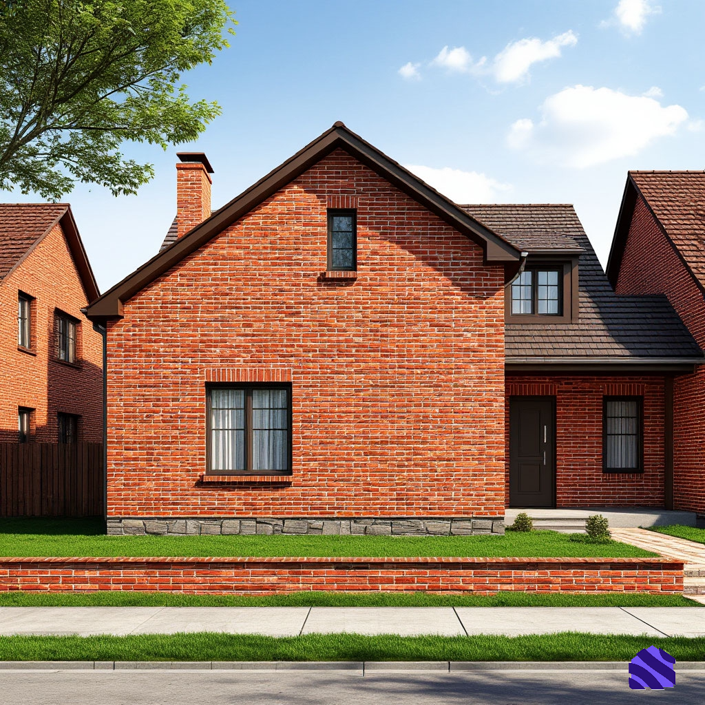 Кирпичный загородный дом