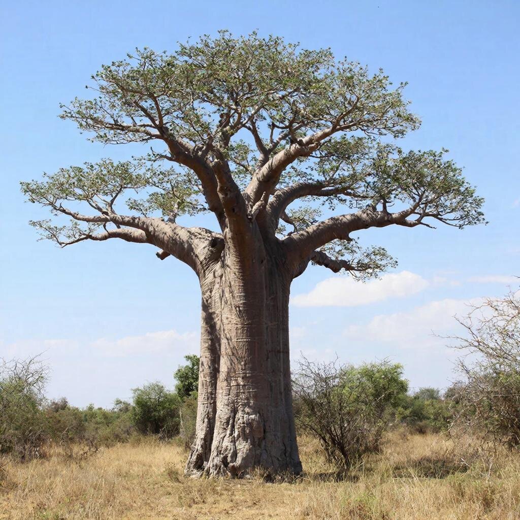 Баобаб, изображение создано нейросетью