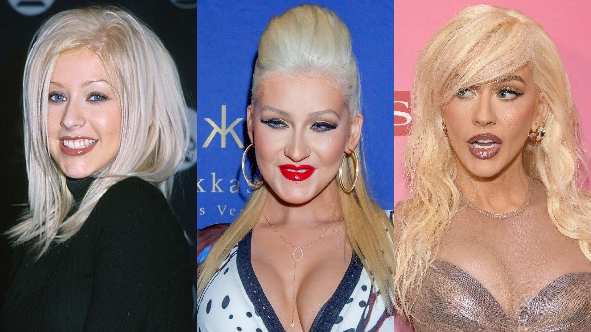    Кристина Агилера в 2004, 2015 и 2024 годах