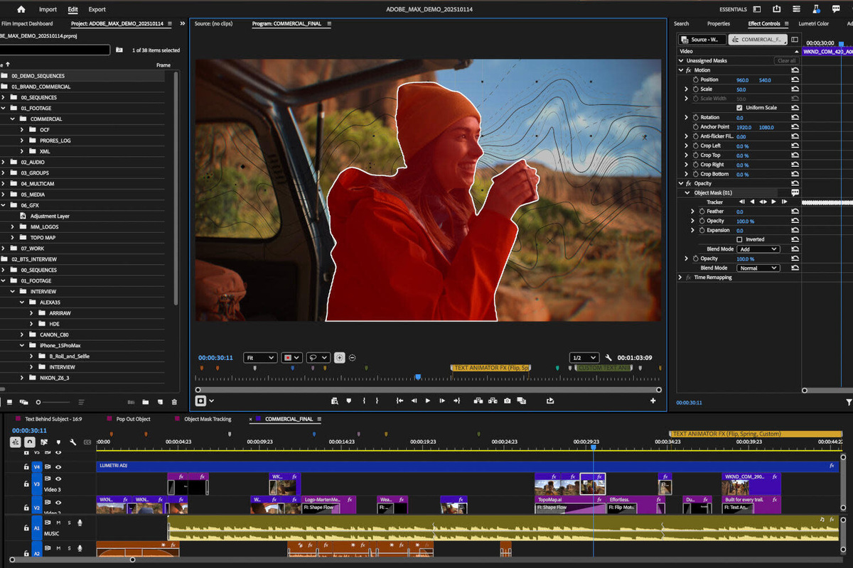     Adobe представила новые инструменты для видеомонтажа в Premiere Pro на основе ИИ