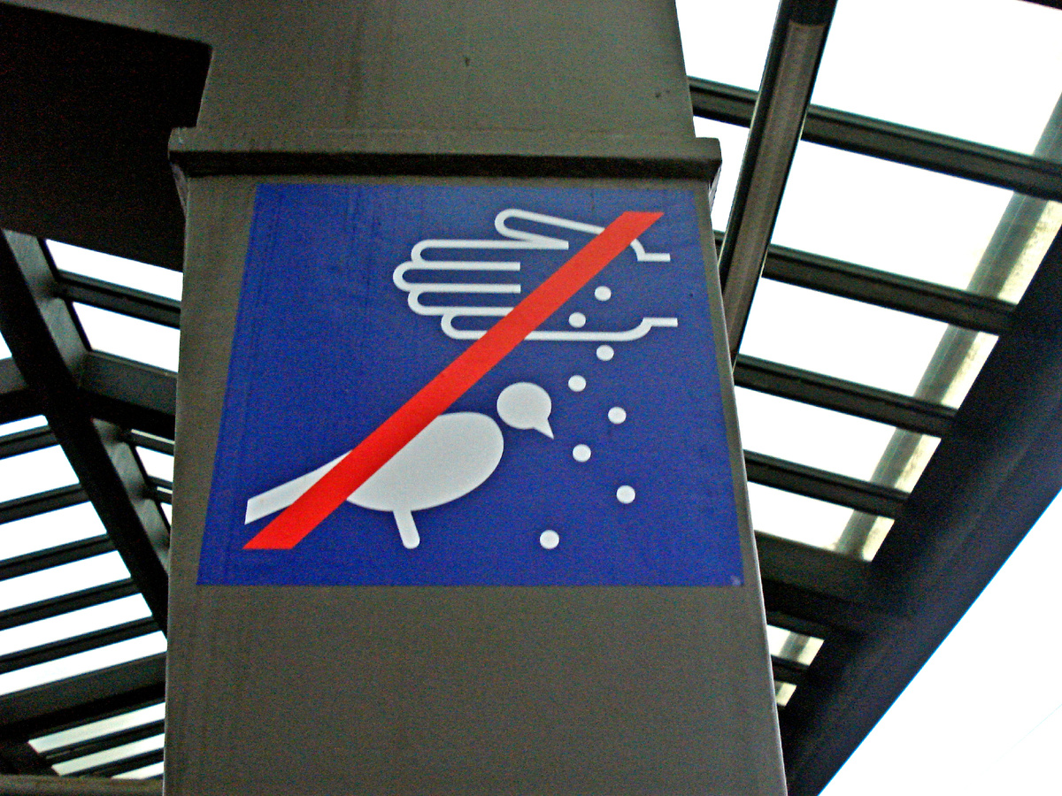 Пиктограмма, запрещающая кормить глубей