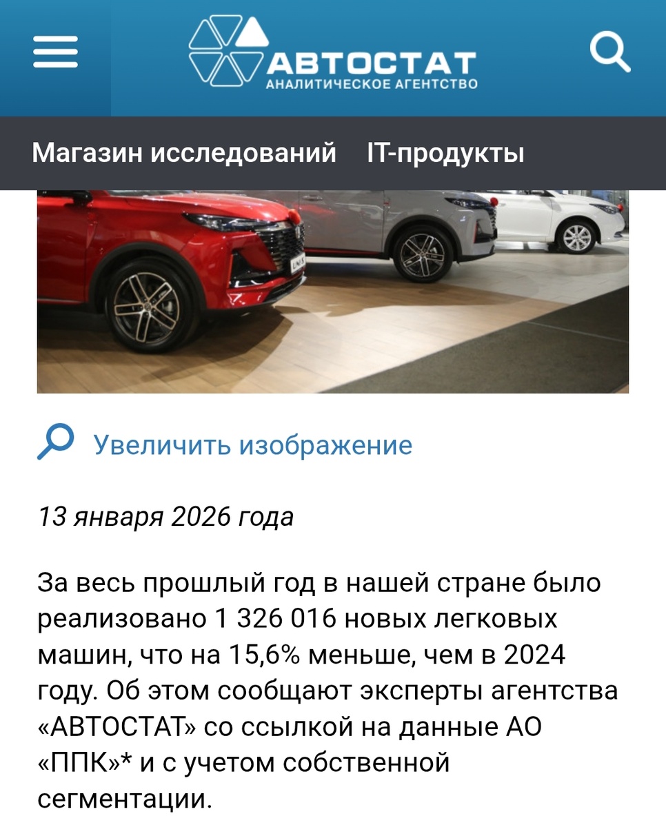 По прогнозам в 2026 году продажи будут ещё меньше