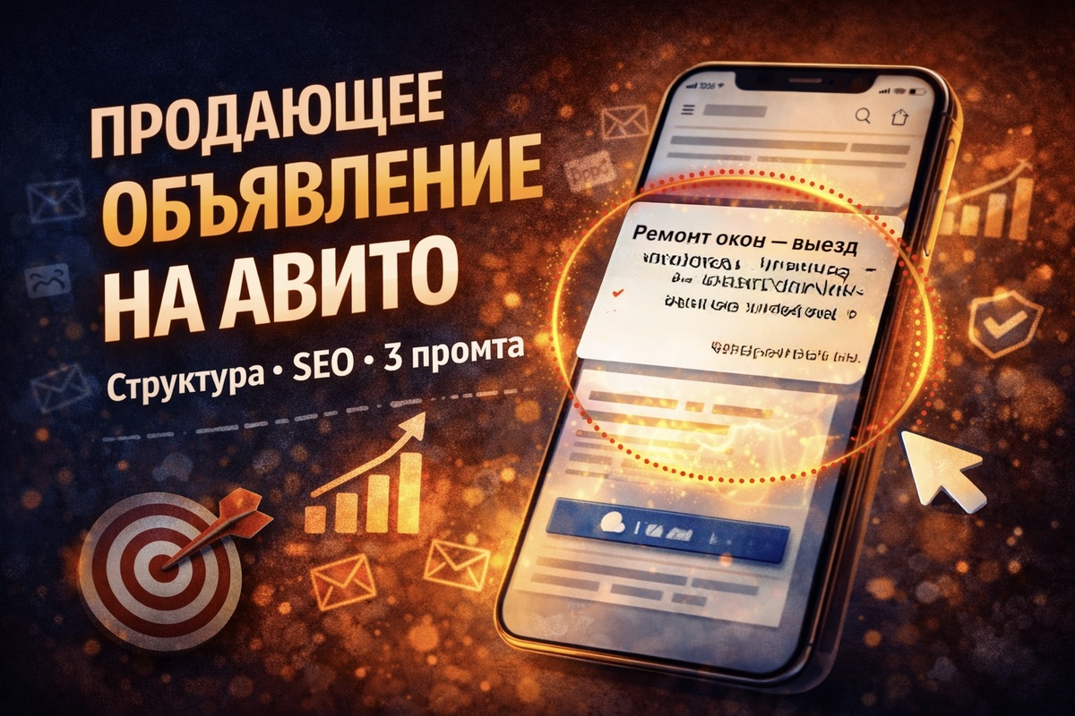 Правильное объявление на Авито, которое будет продавать за вас 24/7