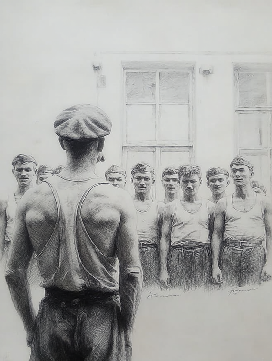 Мы ждали встречи с нашим дорогим товарищем прапорщиком. Нам предстоял вечерний путь на машинах в наш батальон. Иллюстрация создана ии, для моего рассказа.