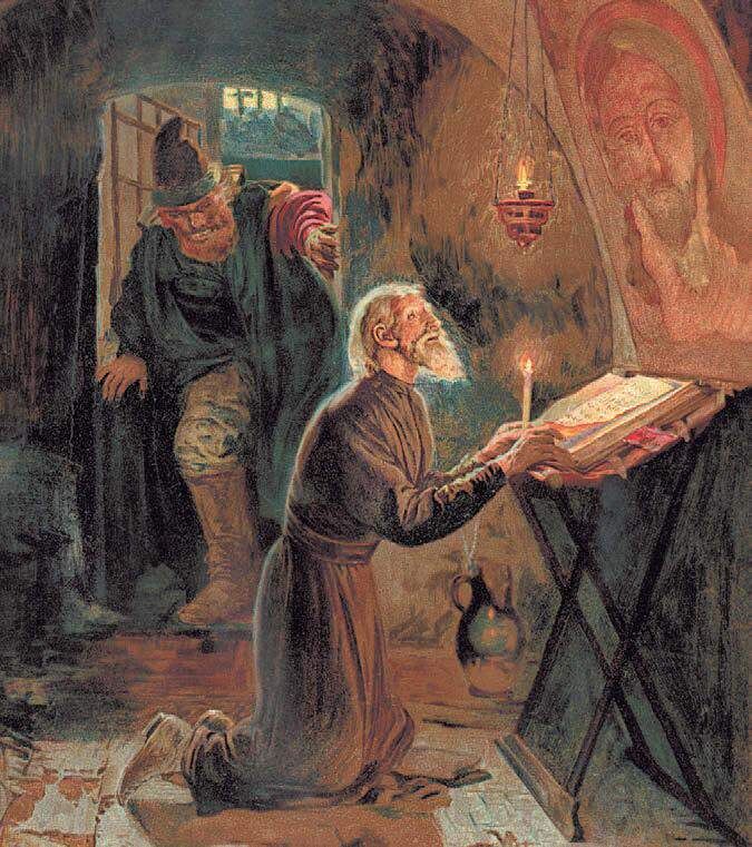 А. Новоскольцев. Последние минуты жизни митрополита Филиппа. Картинка взята в Сети.