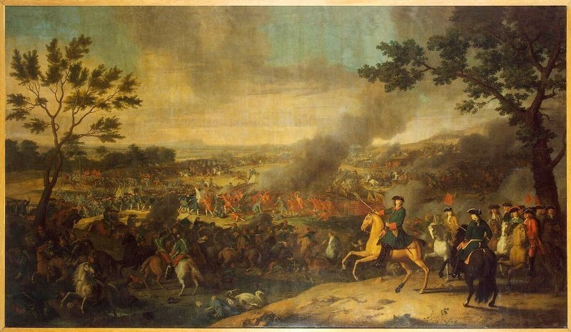 Луи Каравак. Петр Великий в Полтавской битве, 1718 г.