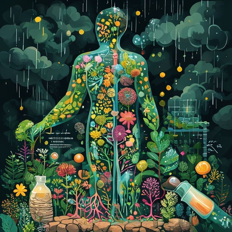 Наверно это правильно воспринимать человека - как большой сад со своей экосистемой. Изображение by Mj