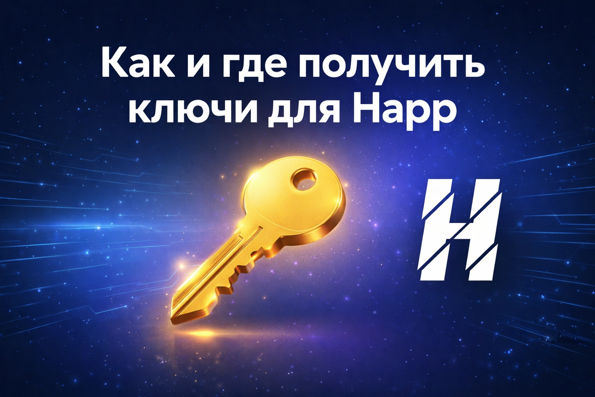 Как получить ключи для Happ