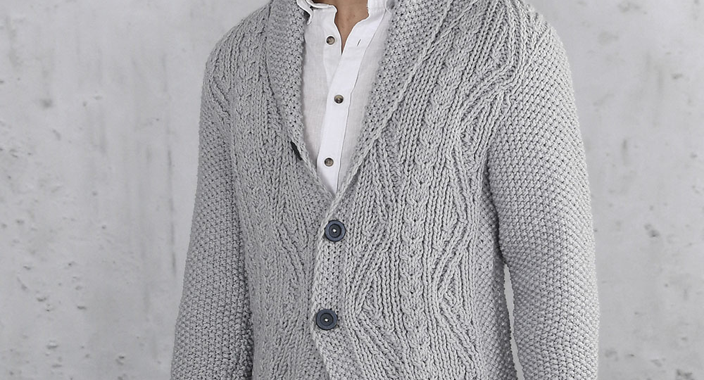 Мужской жакет спицами. Английский стиль. Описание