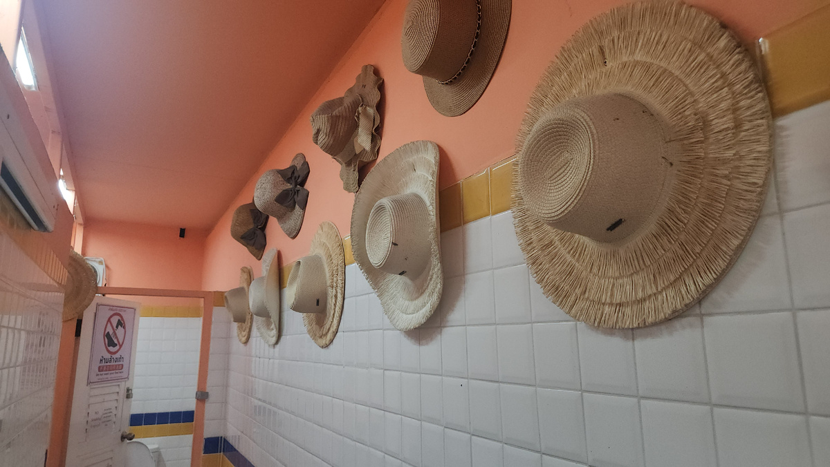 Шляпы в женском туалете 