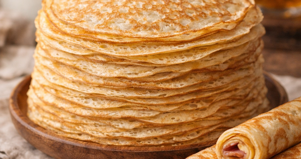 Заварные блины на молоке и кипятке — суперэластичные, не рвутся и идеально фаршируются!