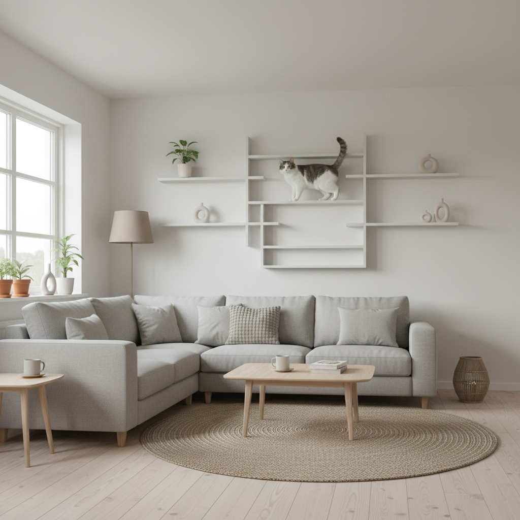 Котификация в действии: как сделать квартиру раем для кота, сохранив журнальный стиль интерьера