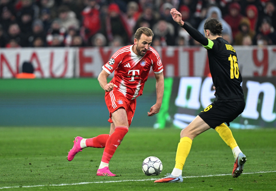    Нападающий «Баварии» Харри Кейн в матче против «Юниона». Reuters